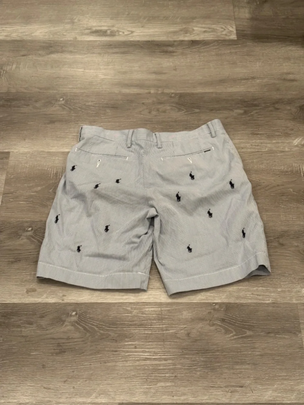 Polo Ralph Lauren Seersucker Shorts All Over Pony Classic Fit 9